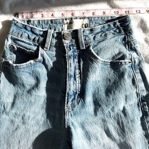 Garage Light Wash Relaxed Straight Leg Jeans Sz 00 Y2K Baggy Mom Jeans 90s Style - Picture 7 of 13